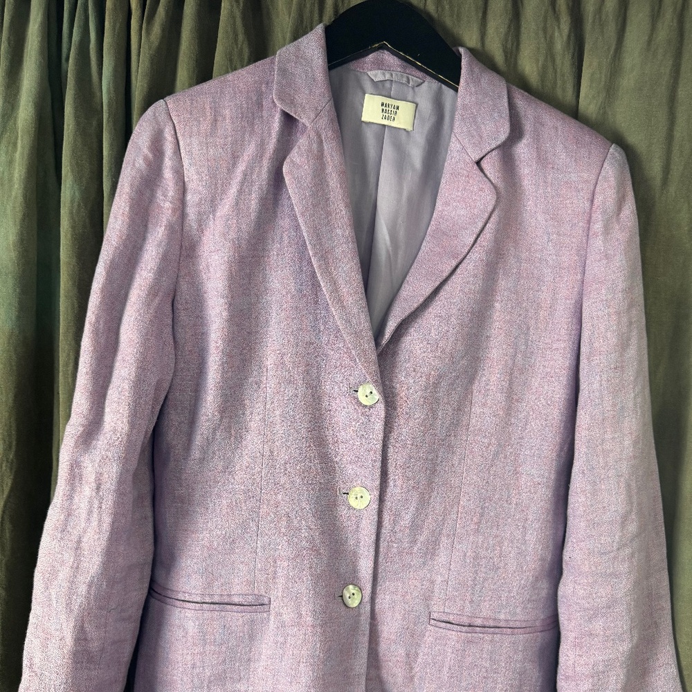 Light Purple Blazer- Oversized Linen